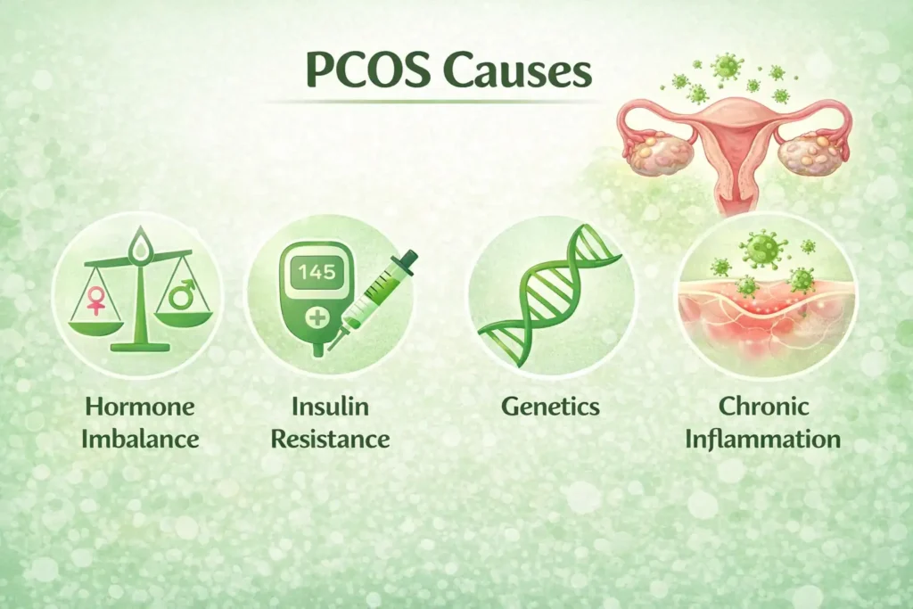 पीसीओएस के कारण (PCOS Causes in Hindi)