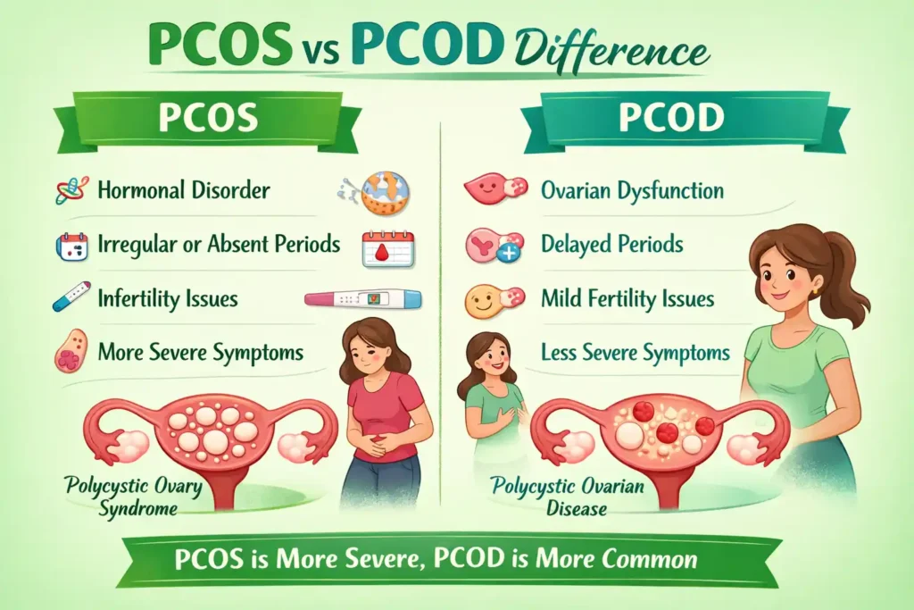 PCOS और PCOD में क्या फर्क है?