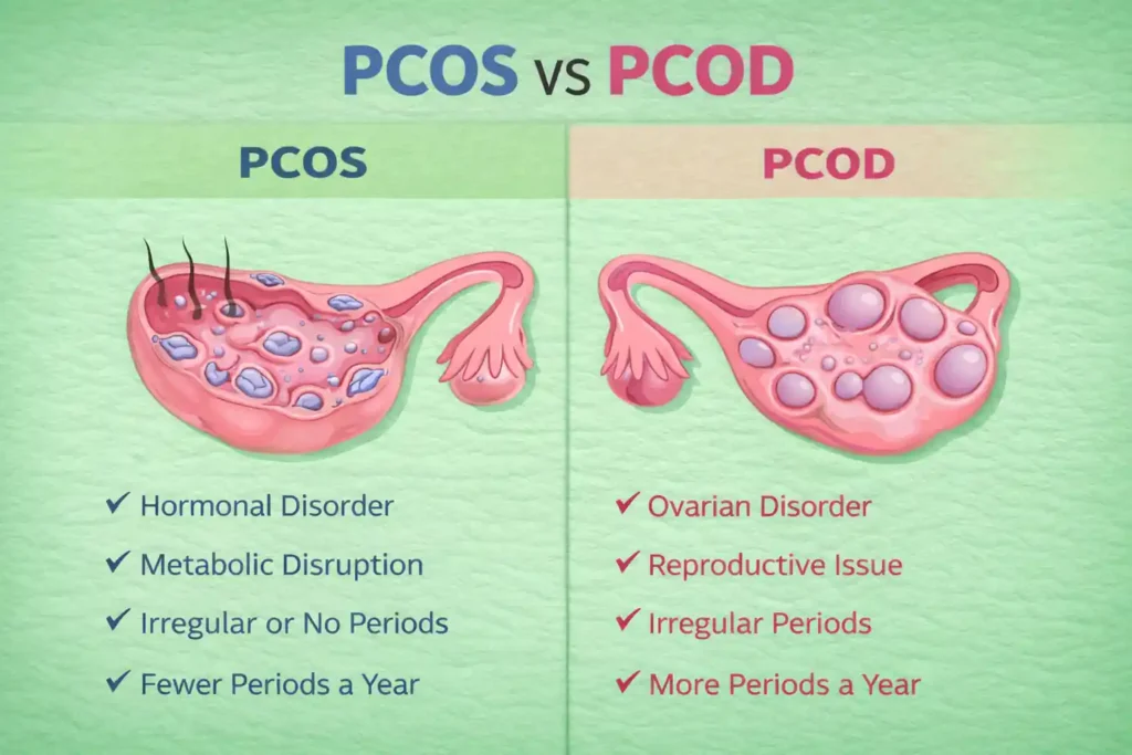 Difference Between PCOS and PCOD in Hindi