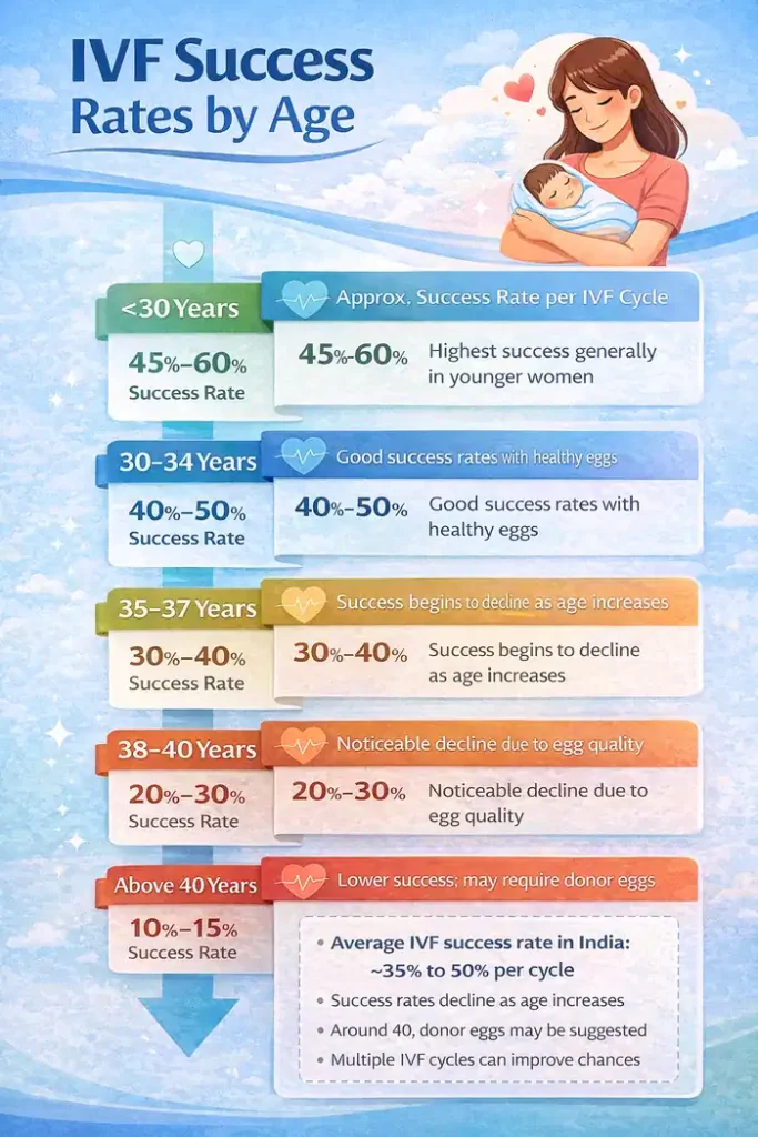 Things to Think About to Increase Your IVF Success Rate 1 IVF Success Rates by Age