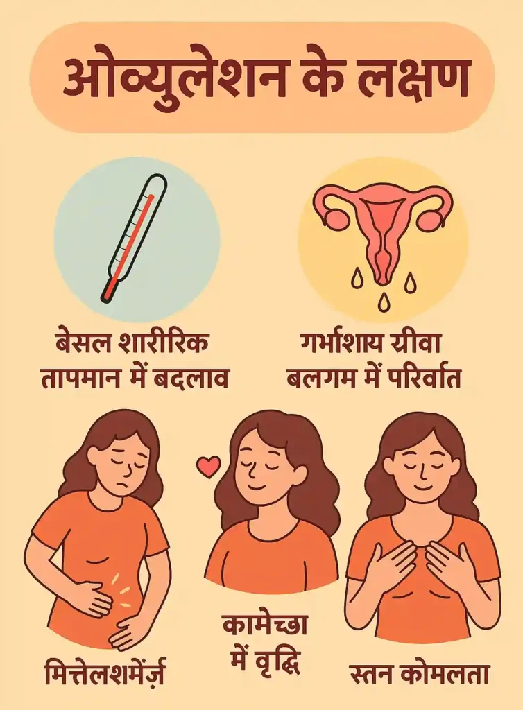 ओव्यूलेशन के लक्षण (Ovulation Symptoms in Hindi)
