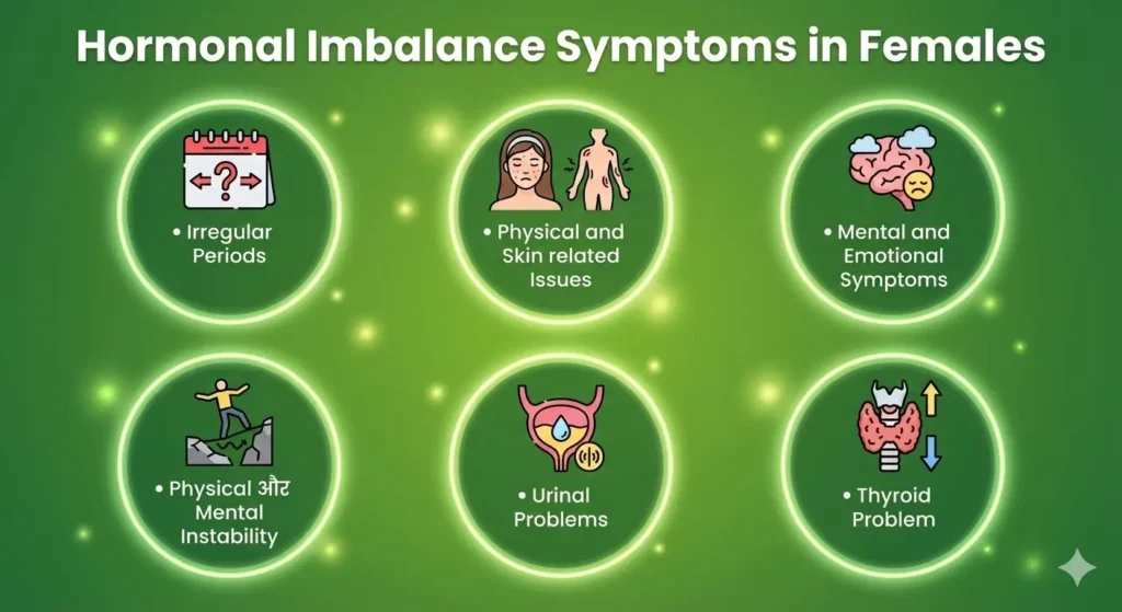 hormonal imbalance symptoms in females in hindi