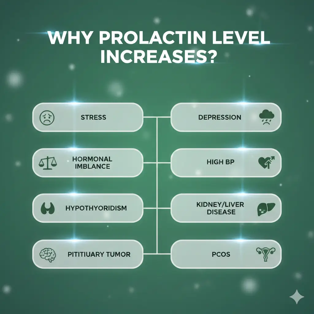 प्रोलैक्टिन हार्मोन क्यों बढ़ता है