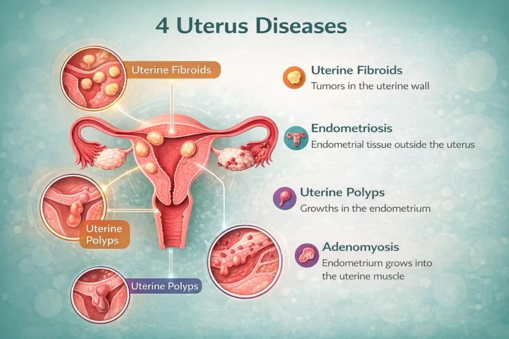 What is uterus in hindi (गर्भाशय क्या होता है?) 4 uterus in hindi meaning and its diseases