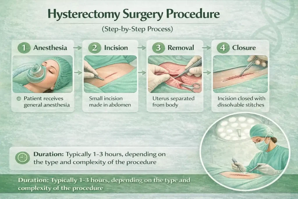 Hysterectomy Meaning in Hindi | हिस्टरेक्टॉमी क्या है, कारण और पूरी जानकारी 4 Hysterectomy की सर्जरी कैसे होती है?