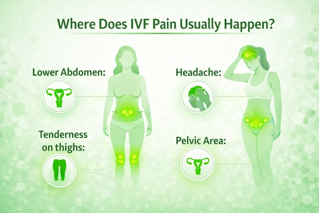 Is IVF Painful? Complete IVF Pain Explanation 2 Where Does IVF Pain Usually Happen?