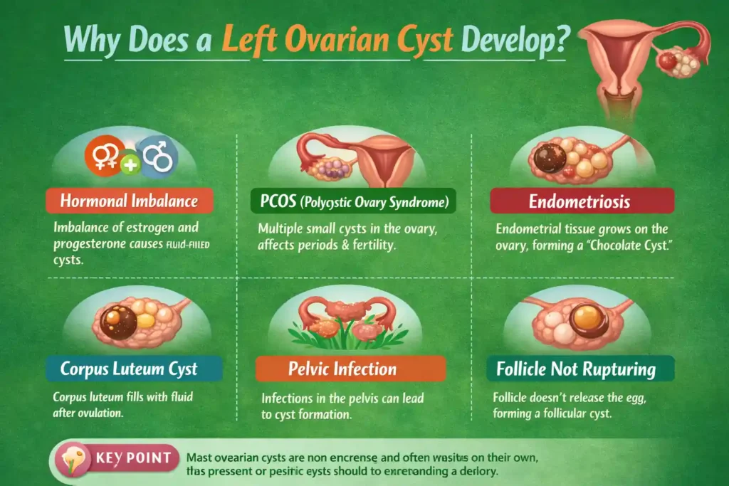Left Ovarian Cyst क्यों बनता है?